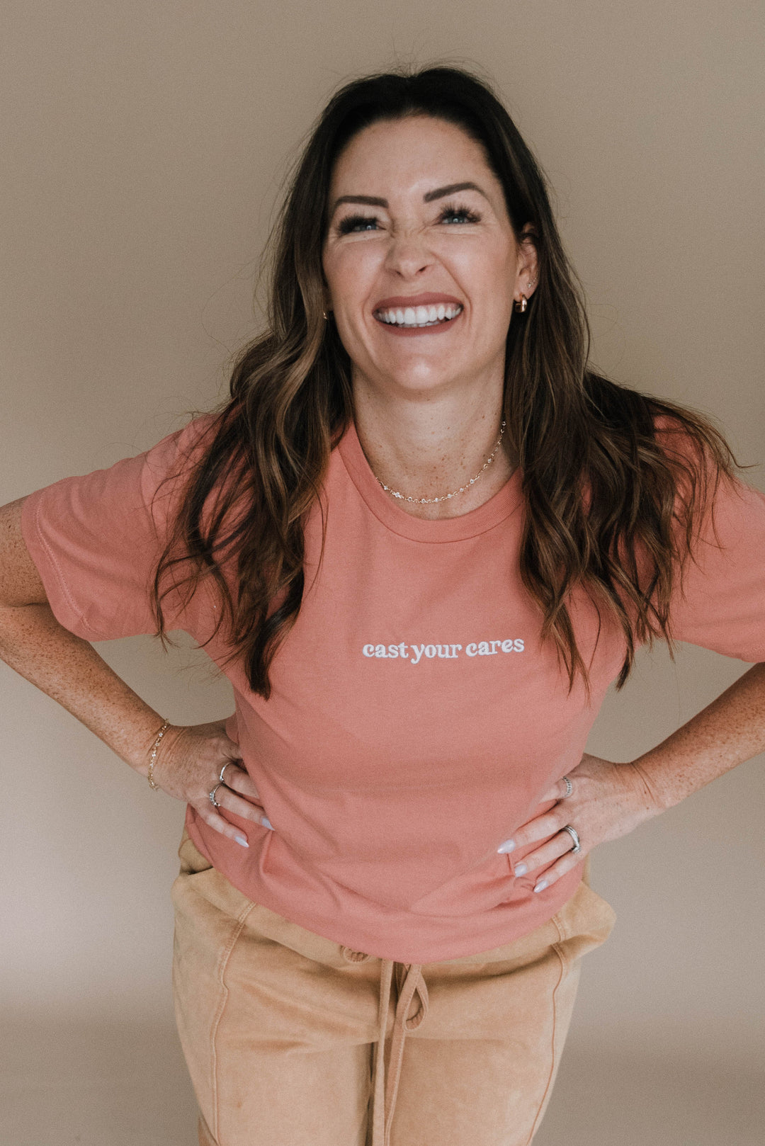 Cast Your Cares Embroidered Tee