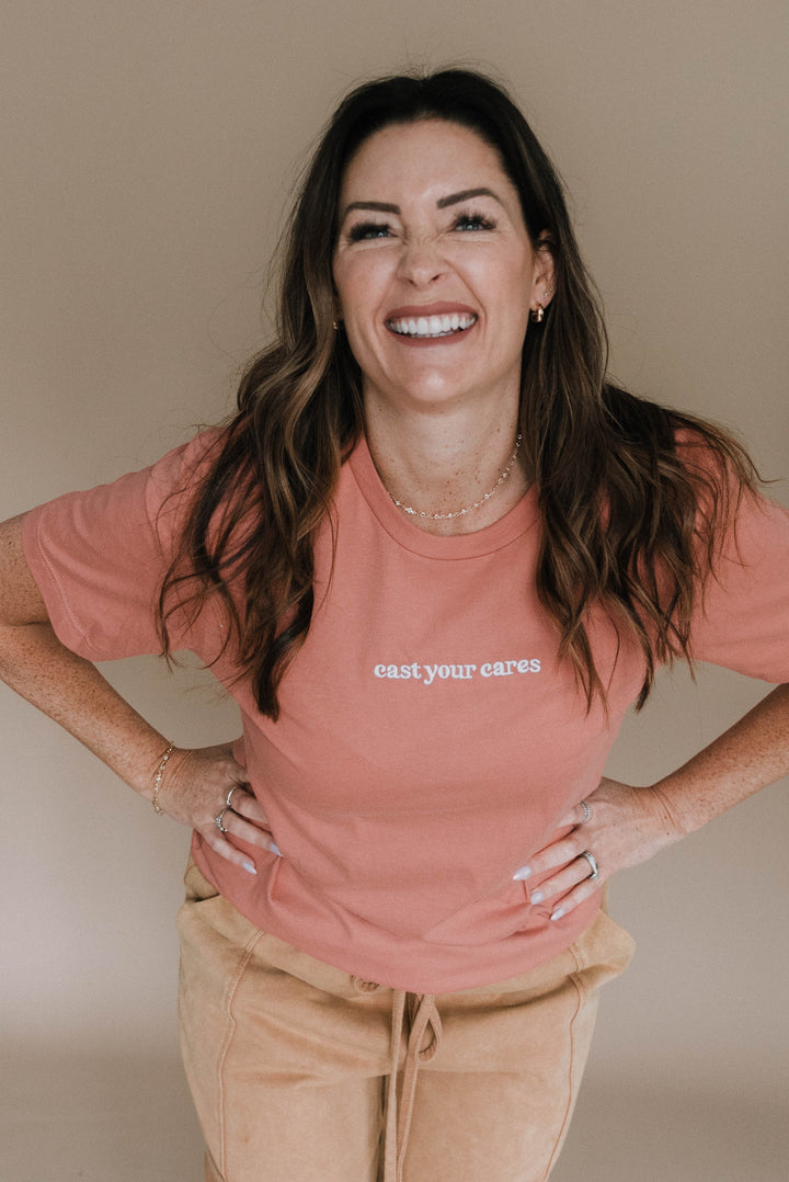 Cast Your Cares Embroidered Tee