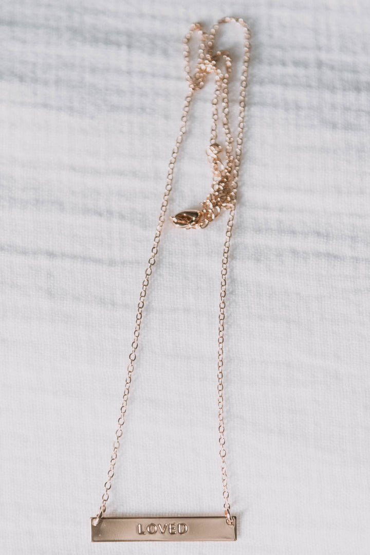 Loved Bar Necklace - Clothed in Love Boutique