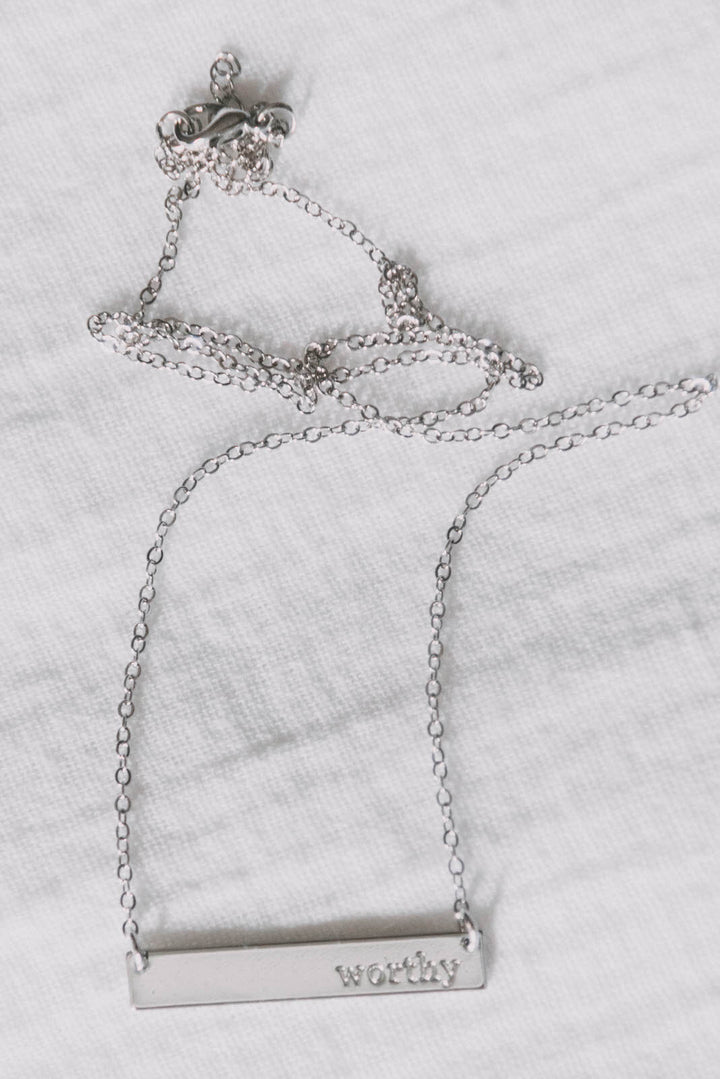 Worthy Bar Necklace - Clothed in Love Boutique