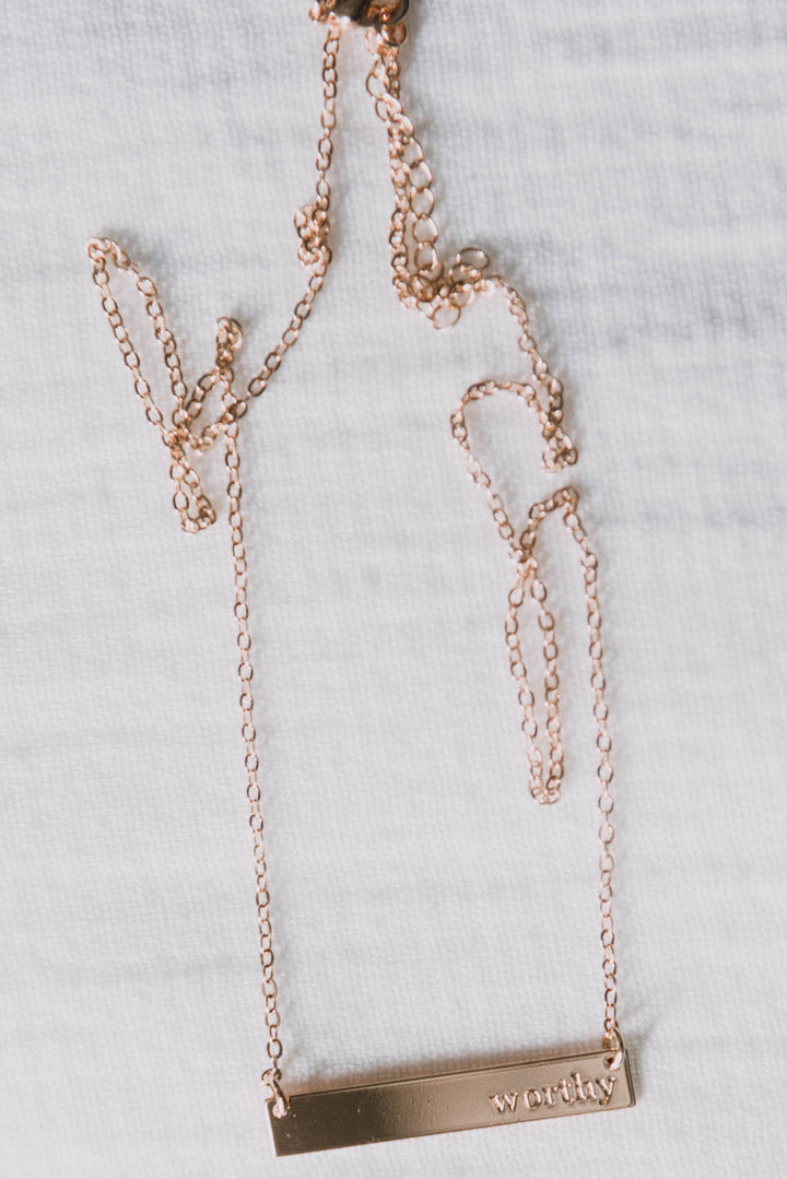 Worthy Bar Necklace - Clothed in Love Boutique