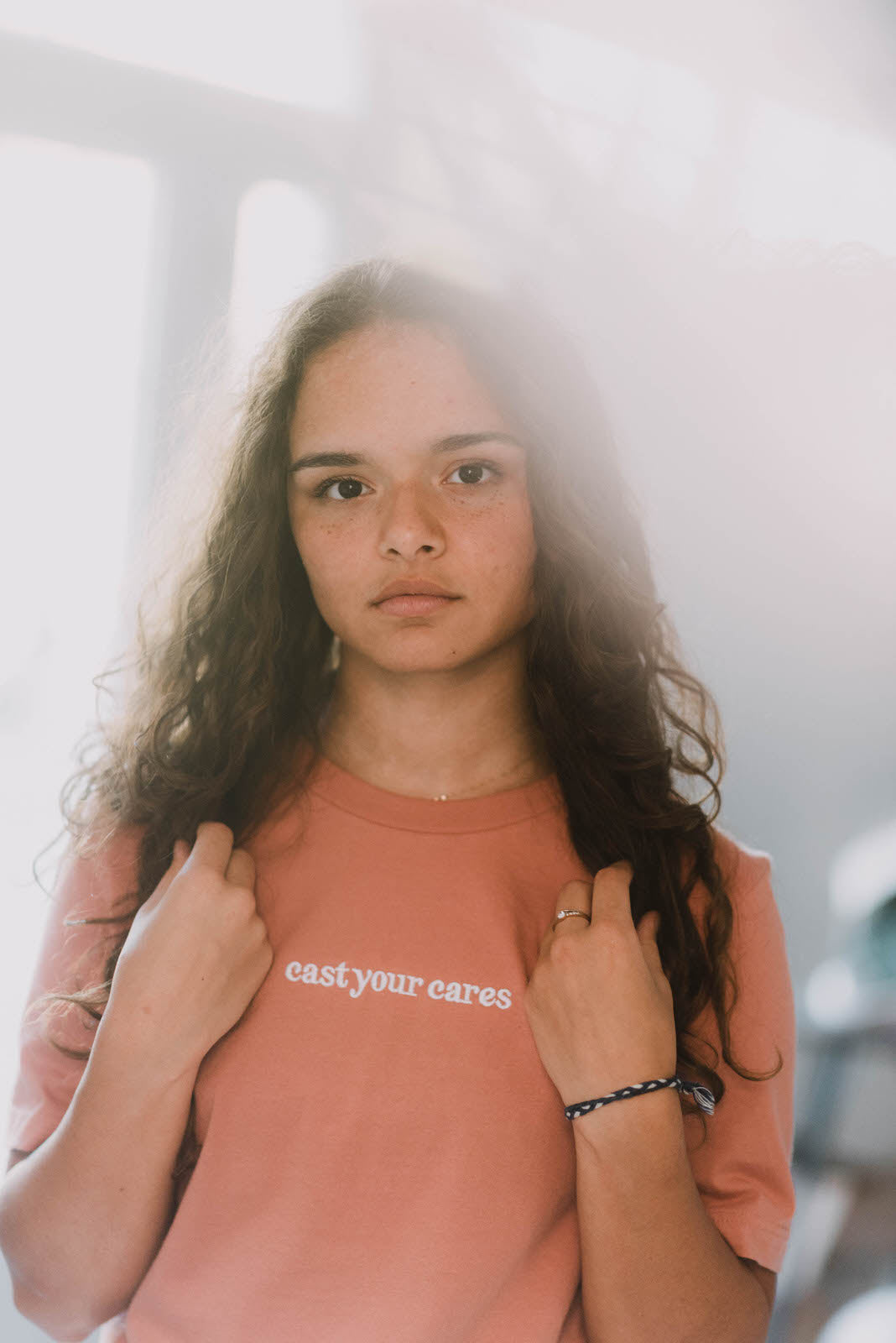Cast Your Cares Embroidered Tee