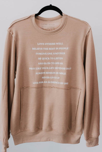 Words to Live By Sweatshirt