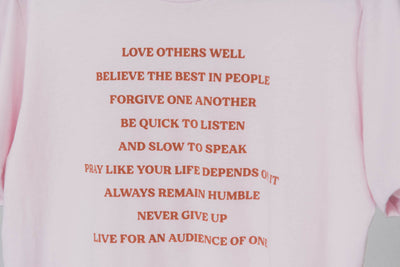 Words to Live By Tee - Clothed in Love Boutique