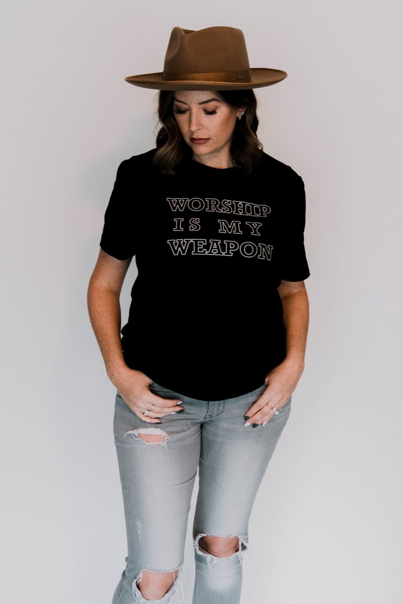 Worship Is My Weapon Tee - Clothed in Love Boutique