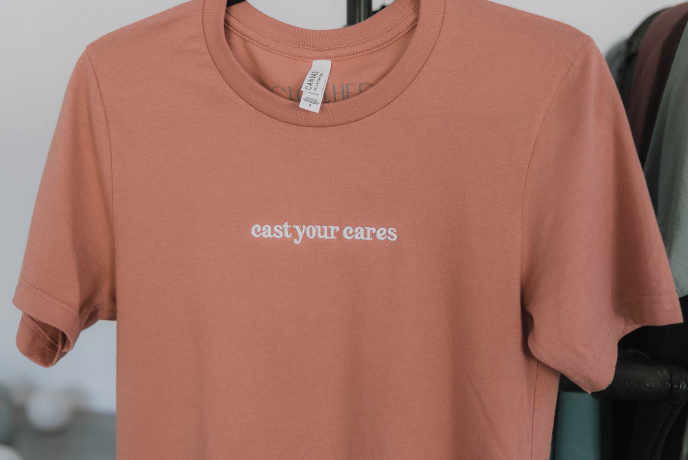 Cast Your Cares Embroidered Tee