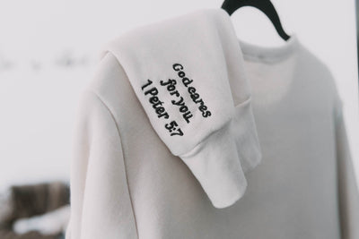 Cast Your Cares Embroidered Sweatshirt
